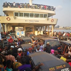 Leaving Freetown - Kissy ferry to Tagrin