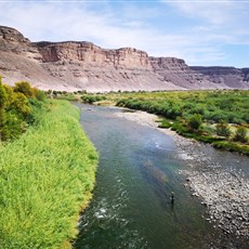 Orange River border between South Africa and Namibia