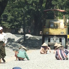 Burma - road construction