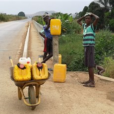 Barra do Dande to petrol station - collecting water