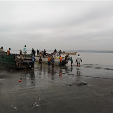 Cabinda port - collecting bikes