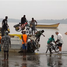 Cabinda port - collecting bikes