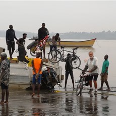 Cabinda port - collecting bikes