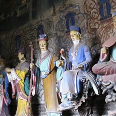 Land managers at Worship the City God temple