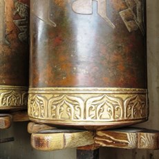 Labrang Monastery - prayer wheels