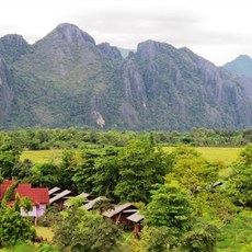 View from our Vang Vieng hotel room