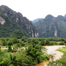 View from our Vang Vieng hotel room