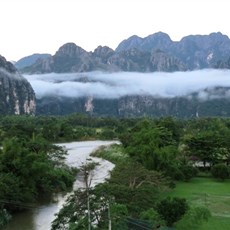 View from our Vang Vieng hotel room