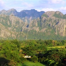 View from our Vang Vieng hotel room