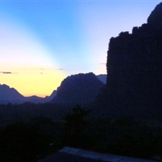 View from our Vang Vieng hotel room