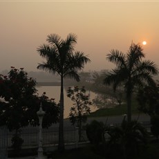 Sunrise over Svay Rieng lake