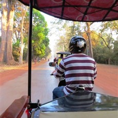 Tuk tuk ride to temple area - Siem Reap