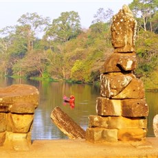 Angkor Thom city gate and moat